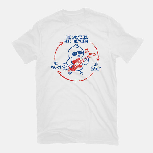 The Early Bird Gets The Worm-Womens-Fitted-Tee-worlddominationforcats