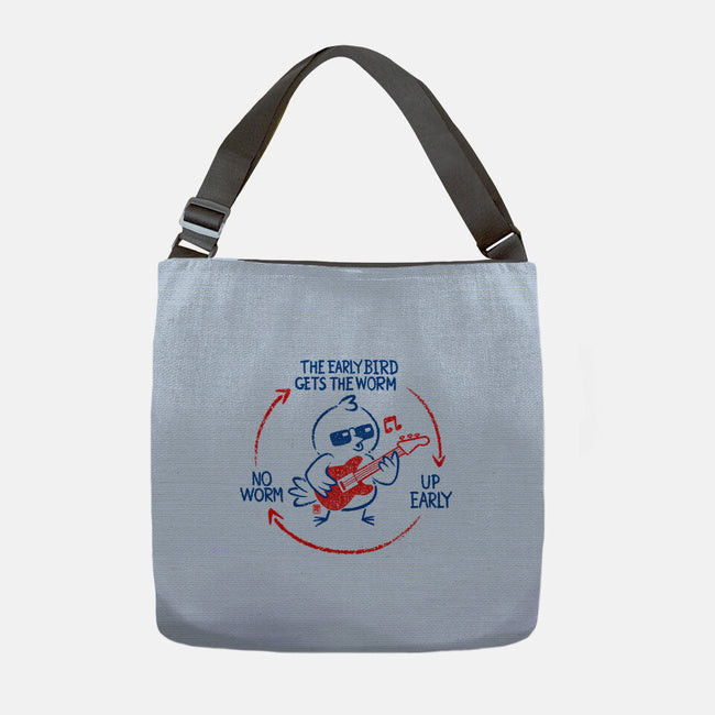The Early Bird Gets The Worm-None-Adjustable Tote-Bag-worlddominationforcats
