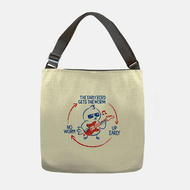 The Early Bird Gets The Worm-None-Adjustable Tote-Bag-worlddominationforcats
