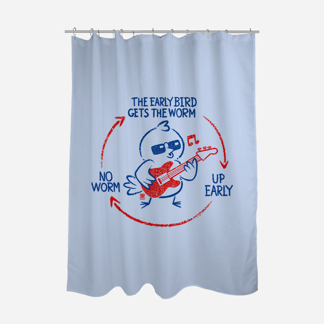 The Early Bird Gets The Worm-None-Polyester-Shower Curtain-worlddominationforcats