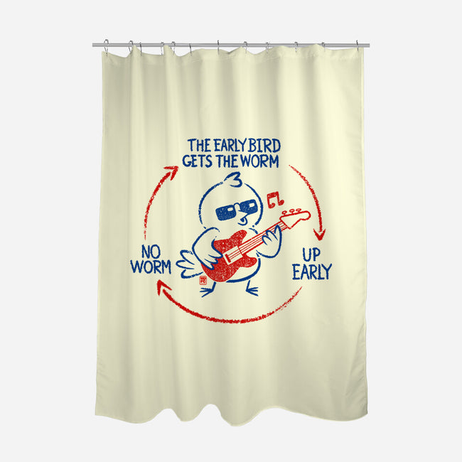 The Early Bird Gets The Worm-None-Polyester-Shower Curtain-worlddominationforcats
