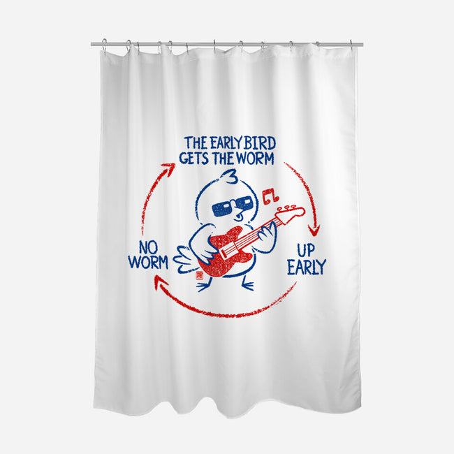 The Early Bird Gets The Worm-None-Polyester-Shower Curtain-worlddominationforcats