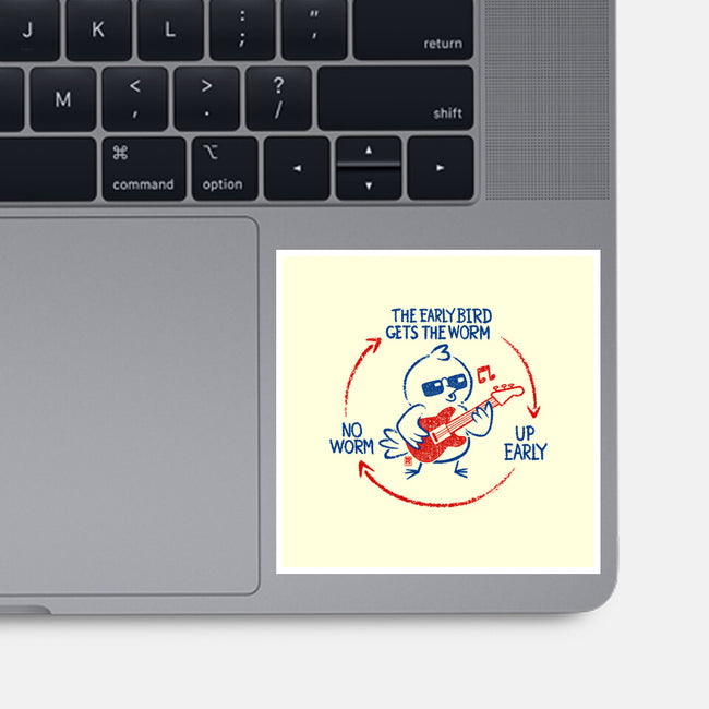 The Early Bird Gets The Worm-None-Glossy-Sticker-worlddominationforcats