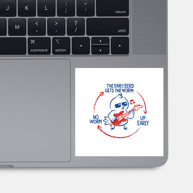 The Early Bird Gets The Worm-None-Glossy-Sticker-worlddominationforcats