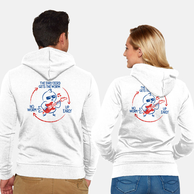 The Early Bird Gets The Worm-Unisex-Zip-Up-Sweatshirt-worlddominationforcats