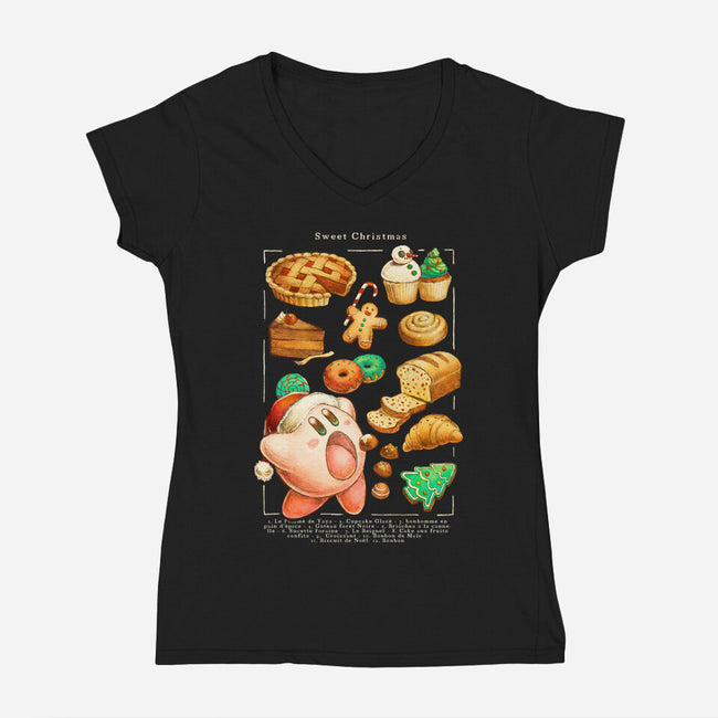 Sweet Christmas Cookies-Womens-V-Neck-Tee-BlancaVidal