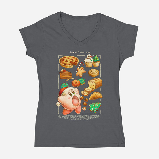 Sweet Christmas Cookies-Womens-V-Neck-Tee-BlancaVidal