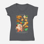 Sweet Christmas Cookies-Womens-V-Neck-Tee-BlancaVidal
