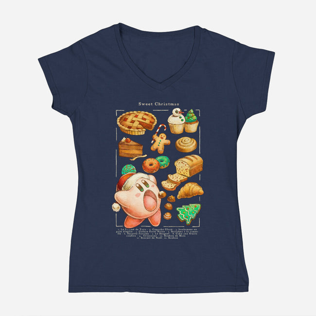 Sweet Christmas Cookies-Womens-V-Neck-Tee-BlancaVidal