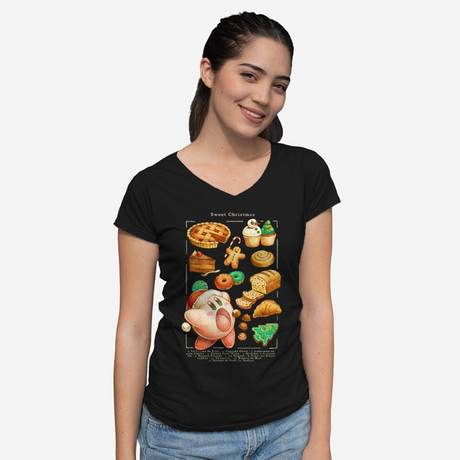 Sweet Christmas Cookies-Womens-V-Neck-Tee-BlancaVidal