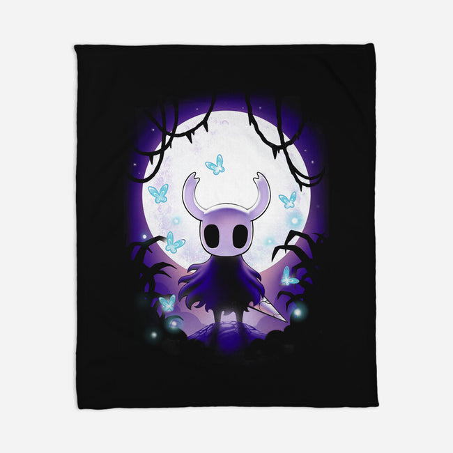 Hollow Moon-None-Fleece-Blanket-BlancaVidal