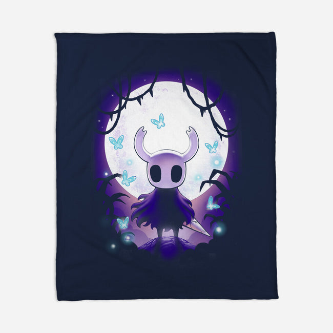 Hollow Moon-None-Fleece-Blanket-BlancaVidal
