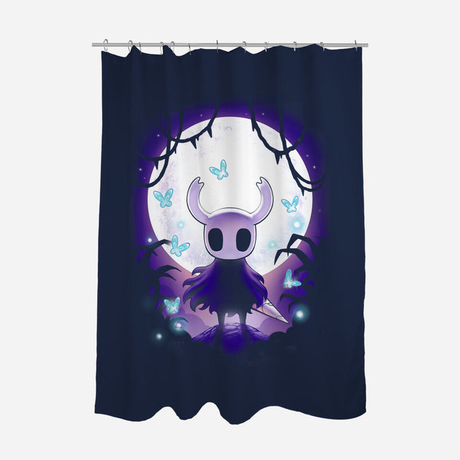 Hollow Moon-None-Polyester-Shower Curtain-BlancaVidal