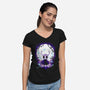 Hollow Moon-Womens-V-Neck-Tee-BlancaVidal