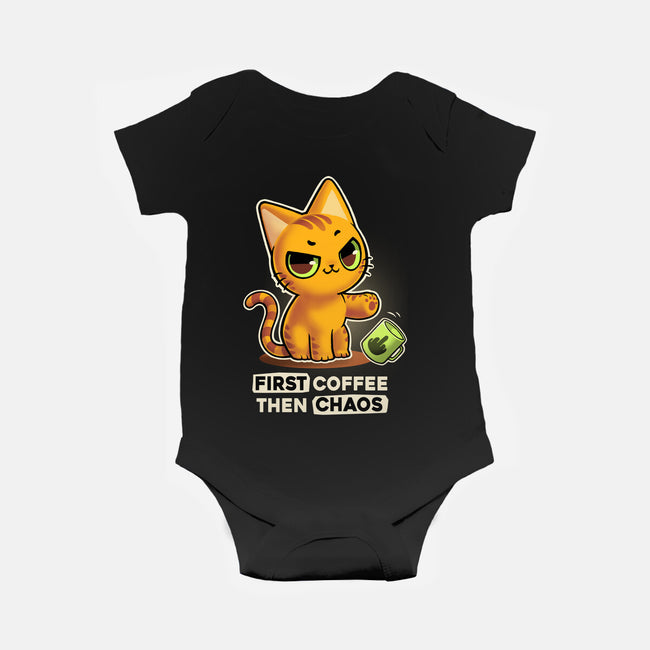 Coffee And Chaos-Baby-Basic-Onesie-BlancaVidal