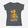 Coffee And Chaos-Womens-V-Neck-Tee-BlancaVidal