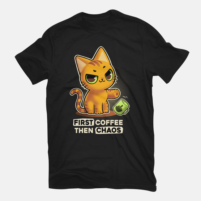 Coffee And Chaos-Womens-Fitted-Tee-BlancaVidal