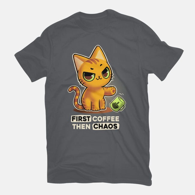Coffee And Chaos-Womens-Fitted-Tee-BlancaVidal