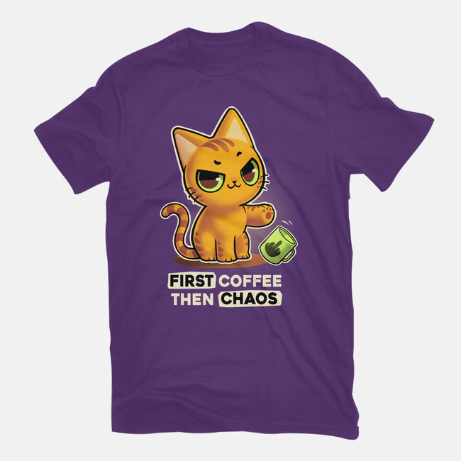 Coffee And Chaos-Womens-Fitted-Tee-BlancaVidal