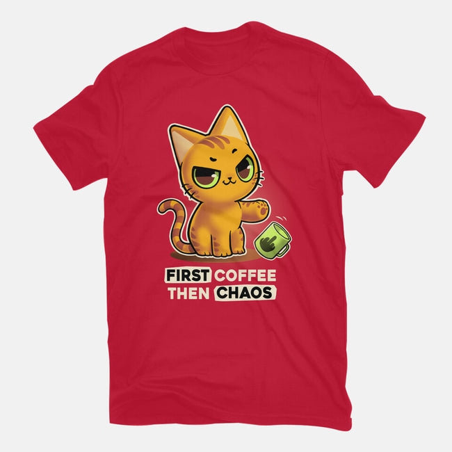 Coffee And Chaos-Womens-Fitted-Tee-BlancaVidal