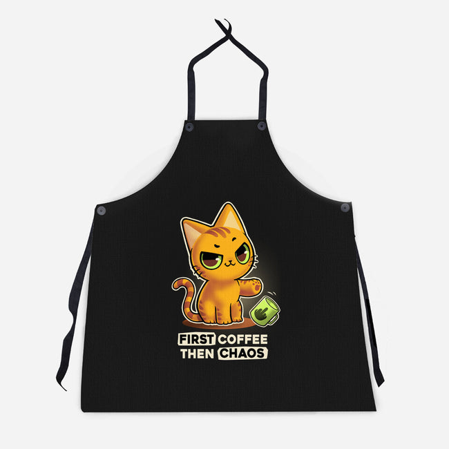 Coffee And Chaos-Unisex-Kitchen-Apron-BlancaVidal