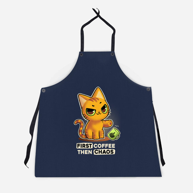 Coffee And Chaos-Unisex-Kitchen-Apron-BlancaVidal