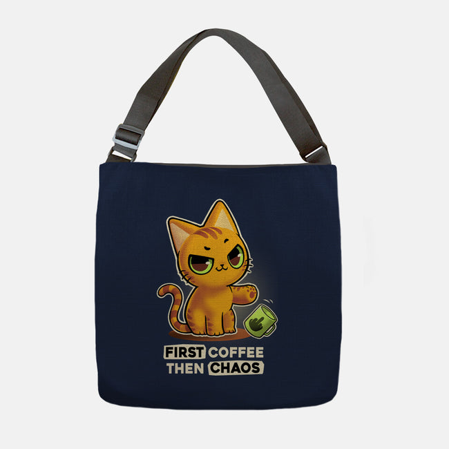Coffee And Chaos-None-Adjustable Tote-Bag-BlancaVidal