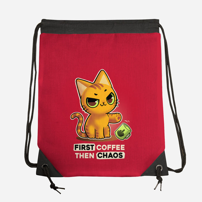 Coffee And Chaos-None-Drawstring-Bag-BlancaVidal