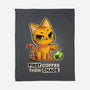 Coffee And Chaos-None-Fleece-Blanket-BlancaVidal