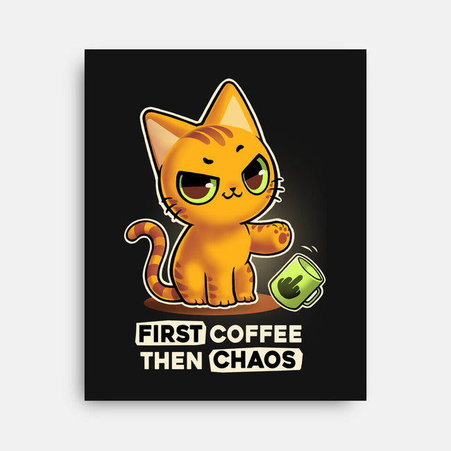 Coffee And Chaos-None-Stretched-Canvas-BlancaVidal