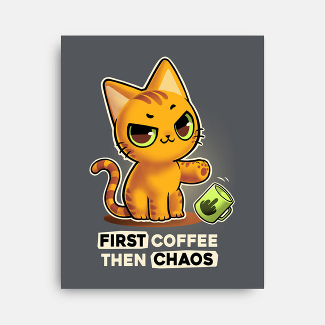 Coffee And Chaos-None-Stretched-Canvas-BlancaVidal