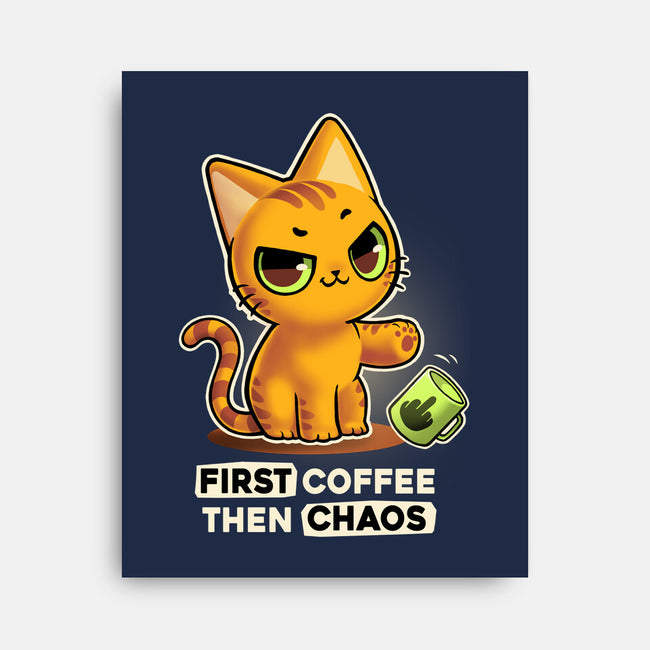 Coffee And Chaos-None-Stretched-Canvas-BlancaVidal