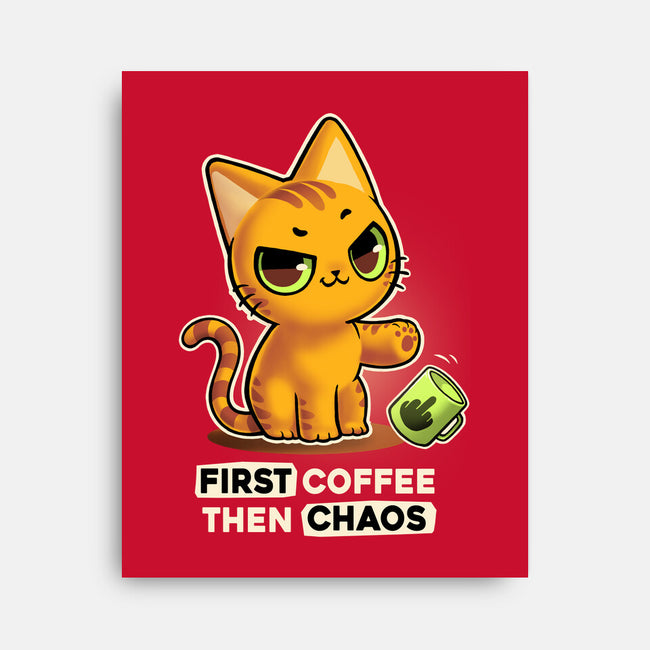 Coffee And Chaos-None-Stretched-Canvas-BlancaVidal