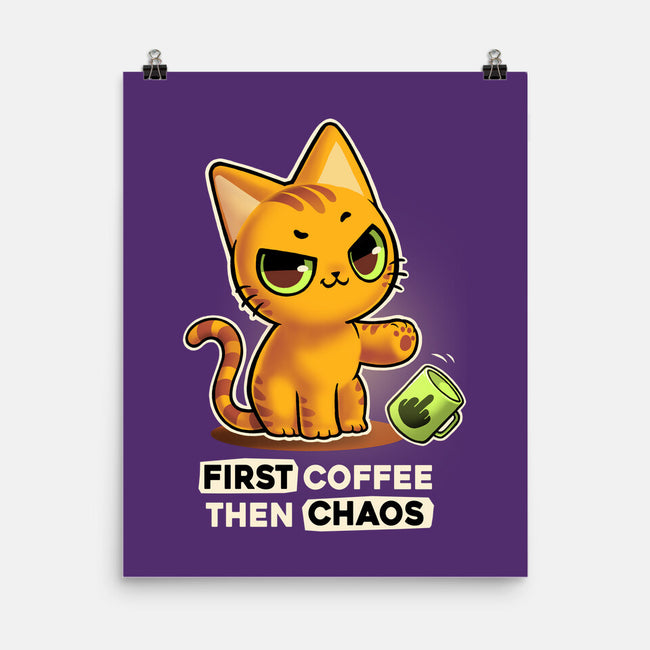 Coffee And Chaos-None-Matte-Poster-BlancaVidal