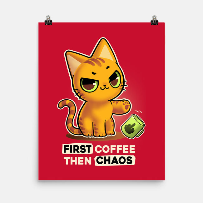 Coffee And Chaos-None-Matte-Poster-BlancaVidal