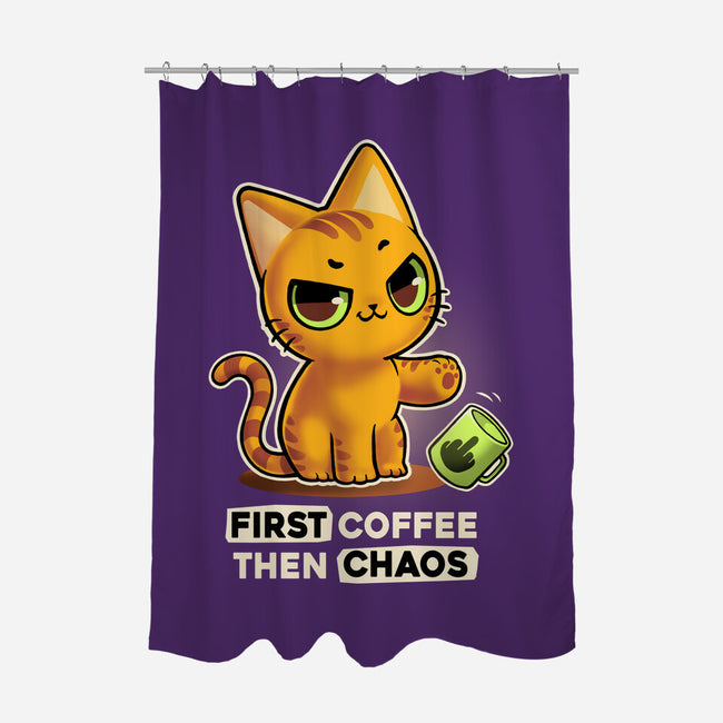 Coffee And Chaos-None-Polyester-Shower Curtain-BlancaVidal