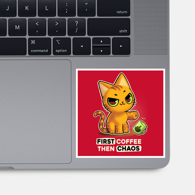 Coffee And Chaos-None-Glossy-Sticker-BlancaVidal