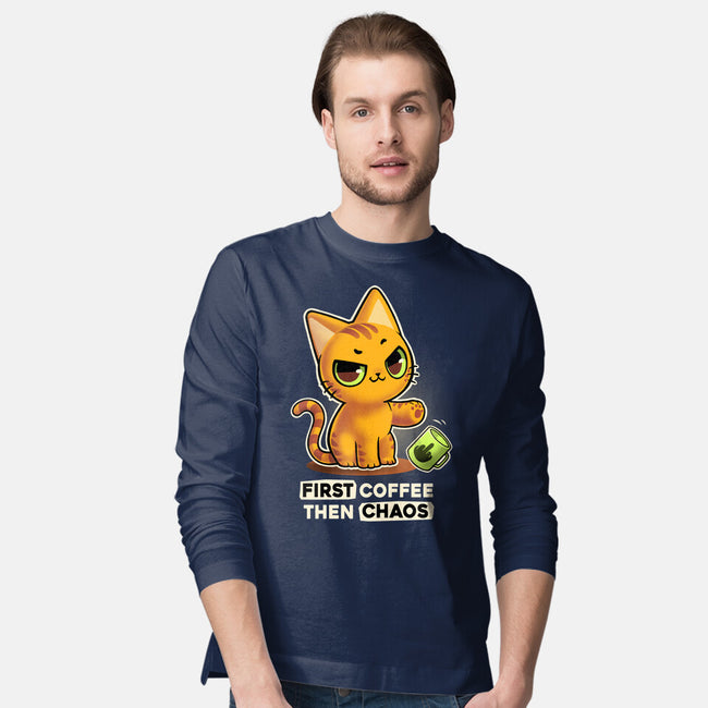 Coffee And Chaos-Mens-Long Sleeved-Tee-BlancaVidal