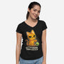 Coffee And Chaos-Womens-V-Neck-Tee-BlancaVidal