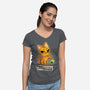 Coffee And Chaos-Womens-V-Neck-Tee-BlancaVidal
