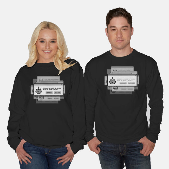 Alert Cat-Unisex-Crew Neck-Sweatshirt-BlancaVidal