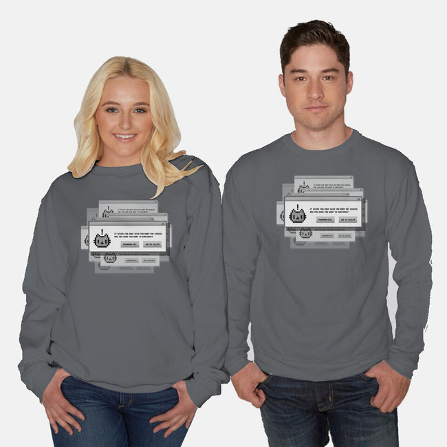 Alert Cat-Unisex-Crew Neck-Sweatshirt-BlancaVidal