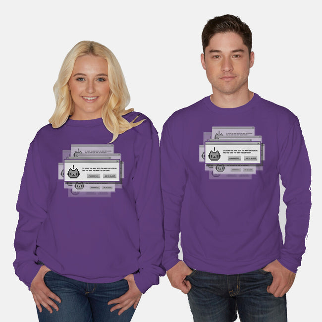 Alert Cat-Unisex-Crew Neck-Sweatshirt-BlancaVidal