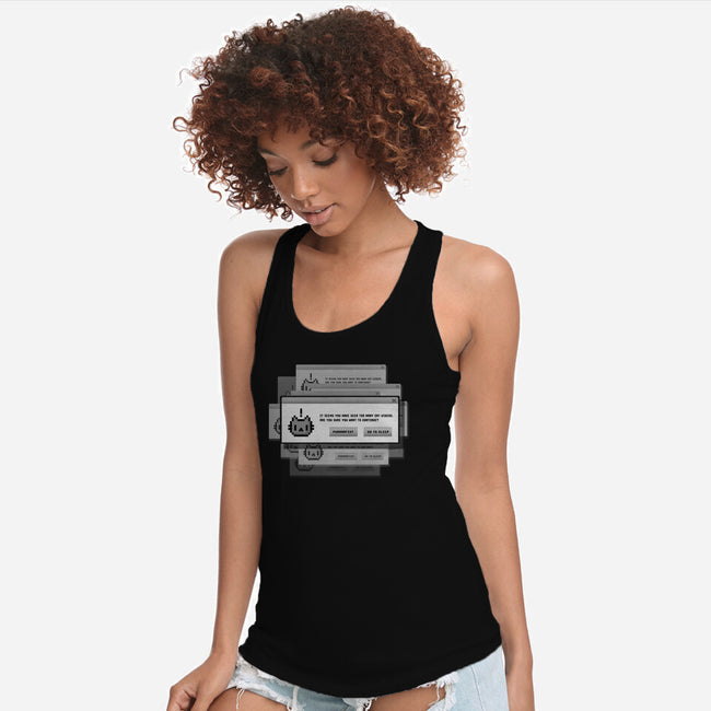 Alert Cat-Womens-Racerback-Tank-BlancaVidal