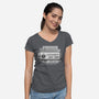 Alert Cat-Womens-V-Neck-Tee-BlancaVidal