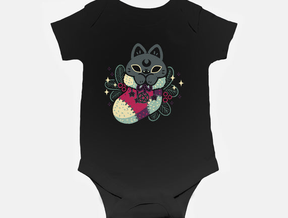 Gothic Cat Christmas Stocking