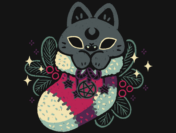 Gothic Cat Christmas Stocking