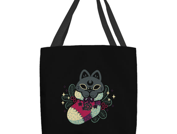 Gothic Cat Christmas Stocking