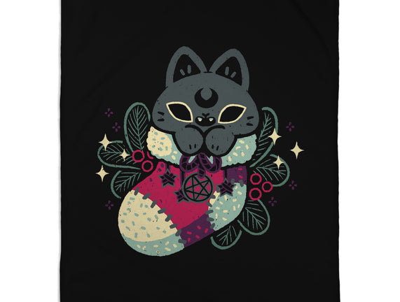 Gothic Cat Christmas Stocking