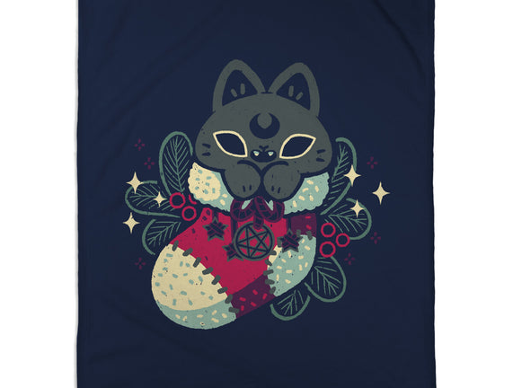 Gothic Cat Christmas Stocking